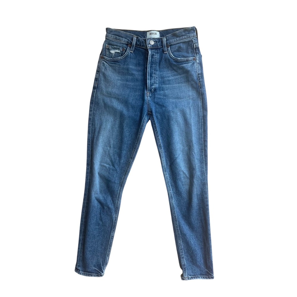 AGOLDE Nico High Rise Slim Fit Jeans Medium Wash Blue Denim A093E-1256 Size 26